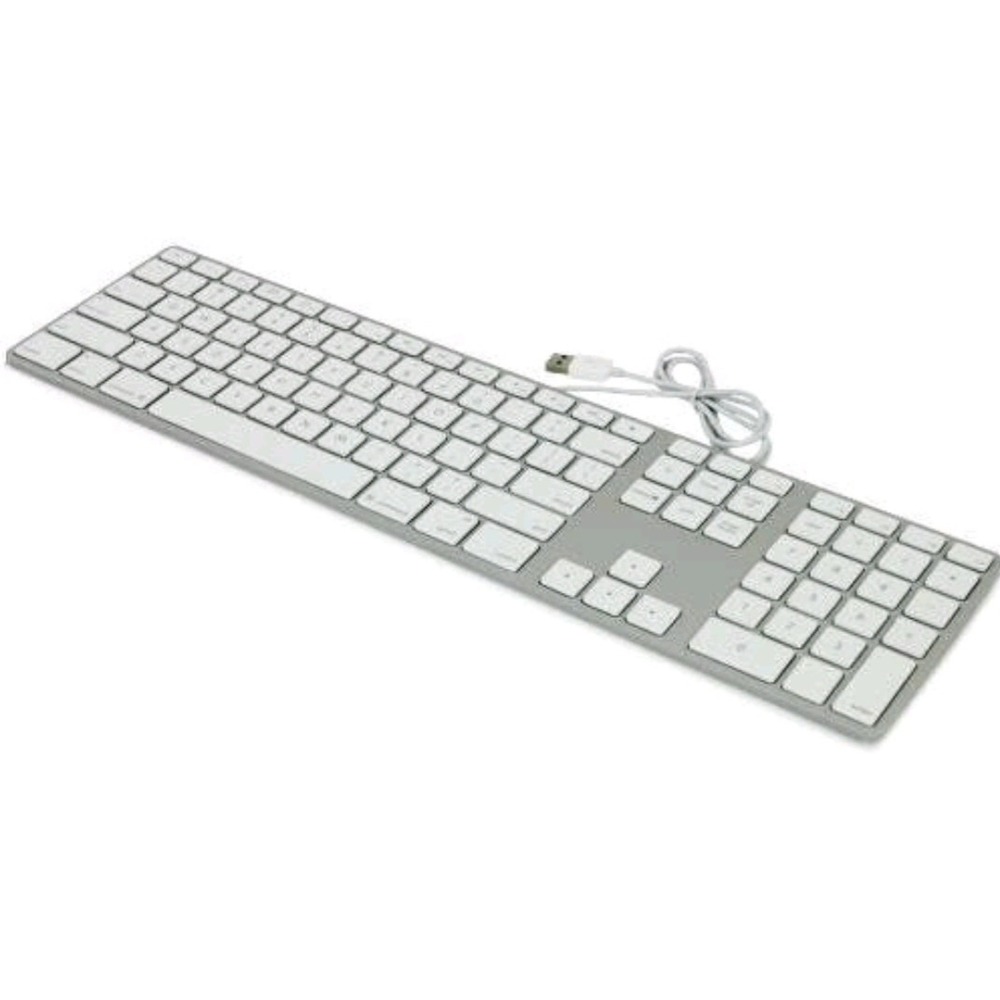 Apple Wired Keyboard with Numeric Keypad MB110LL/B A1243 Silver Aluminum USB